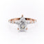 2.0 CT Pear Cut Solitaire Pave Setting Moissanite Engagement Ring - crownmoissanite