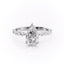 2.0 CT Pear Cut Solitaire Dainty Pave Moissanite Engagement Ring - crownmoissanite