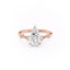 2.0 CT Pear Cut Solitaire Moissanite Engagement Ring. - crownmoissanite