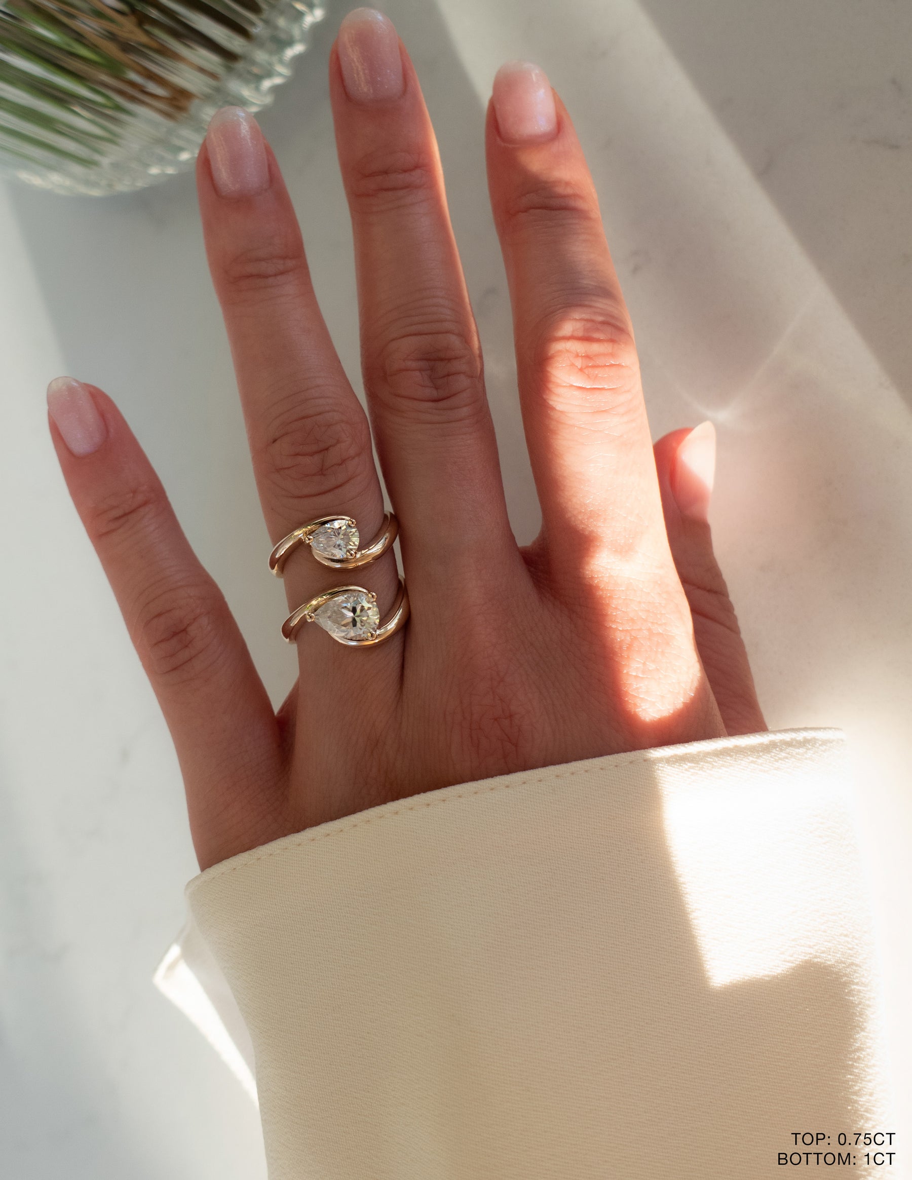 0.75-1.50 CT Pear Cut Moissanite Solitaire Engagement RMoissanite ing