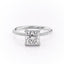 2.08 CT Princess Cut Solitaire Pave Setting Moissanite Engagement Ring - crownmoissanite