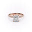 2.08 CT Princess Solitaire Triple Pave Setting Moissanite Engagement Ring - crownmoissanite