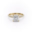 2.08 CT Princess Solitaire Triple Pave Setting Moissanite Engagement Ring - crownmoissanite