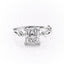 2.08 CT Princess Shaped Moissanite Twig Style Engagement Ring - crownmoissanite
