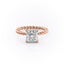 2.51 CT Princess Solitaire & Twisted Band Moissanite Engagement Ring - crownmoissanite