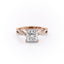 2.08 CT Princess Cut Solitaire Cross Over Pave Moissanite Engagement Ring - crownmoissanite