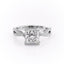 2.08 CT Princess Cut Solitaire Cross Over Pave Moissanite Engagement Ring - crownmoissanite