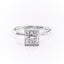 2.08 CT Princess Cut Solitaire Hidden Halo Setting Moissanite Engagement Ring - crownmoissanite