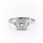 2.08 CT Princess Shaped Moissanite Cluster Engagement Ring - crownmoissanite