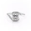2.08 CT Princess Cut Solitaire Bypass Setting Moissanite Engagement Ring - crownmoissanite