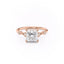 2.08 CT Princess Solitaire Milgrain Setting Moissanite Engagement Ring - crownmoissanite