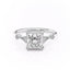 2.08 CT Princess Solitaire Milgrain Setting Moissanite Engagement Ring - crownmoissanite