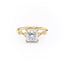 2.08 CT Princess Solitaire Milgrain Setting Moissanite Engagement Ring - crownmoissanite