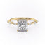 2.08 CT Princess Solitaire Dainty Style Moissanite Engagement Ring - crownmoissanite