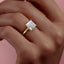 2.08 CT Princess Cut Solitaire Moissanite Engagement Ring - crownmoissanite
