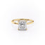 2.08 CT Princess Shaped Moissanite Hidden Halo Engagement Ring - crownmoissanite