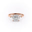 2.08 CT Princess Cut Three Stone Moissanite Engagement Ring - crownmoissanite