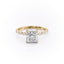 2.08 CT Princess Shaped Moissanite Solitaire Engagement Ring - crownmoissanite