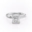 2.08CT Princess Cut Solitaire Twisted Pave Moissanite Engagement Ring - crownmoissanite