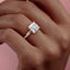 2.08CT Princess Cut Solitaire Twisted Pave Moissanite Engagement Ring - crownmoissanite