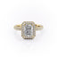 2.1 CT Radiant Cut Halo Triple Pave Setting Moissanite Engagement Ring - crownmoissanite