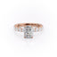2.1 CT Radiant Cut Solitaire Pave Setting Moissanite Engagement Ring - crownmoissanite