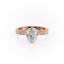 2.1 CT Radiant Cut Solitaire Pave Setting Moissanite Engagement Ring - crownmoissanite