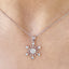 0.25 TCW Round Cut Unique Snowflake Moissanite Diamond Necklace