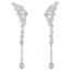 3.64 TCW Round Moissanite Diamond Ear Cluster Drop Earrings - crownmoissanite