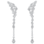 3.64 TCW Round Moissanite Diamond Ear Cluster Drop Earrings - crownmoissanite