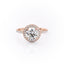1.90 CT Round Cut Halo Pave Setting Moissanite Engagement Ring - crownmoissanite