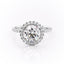 1.90 CT Round Shaped Moissanite Halo Engagement Ring - crownmoissanite