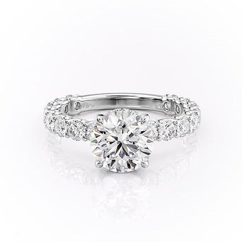 1.60 CT Round Shaped Moissanite Solitaire Engagement Ring - crownmoissanite
