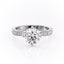 1.60 CT Round Cut Solitaire Milgrain Pave Set Moissanite Engagement Ring - crownmoissanite