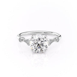 1.35 CT Round Shaped Moissanite Solitaire Engagement Ring - crownmoissanite