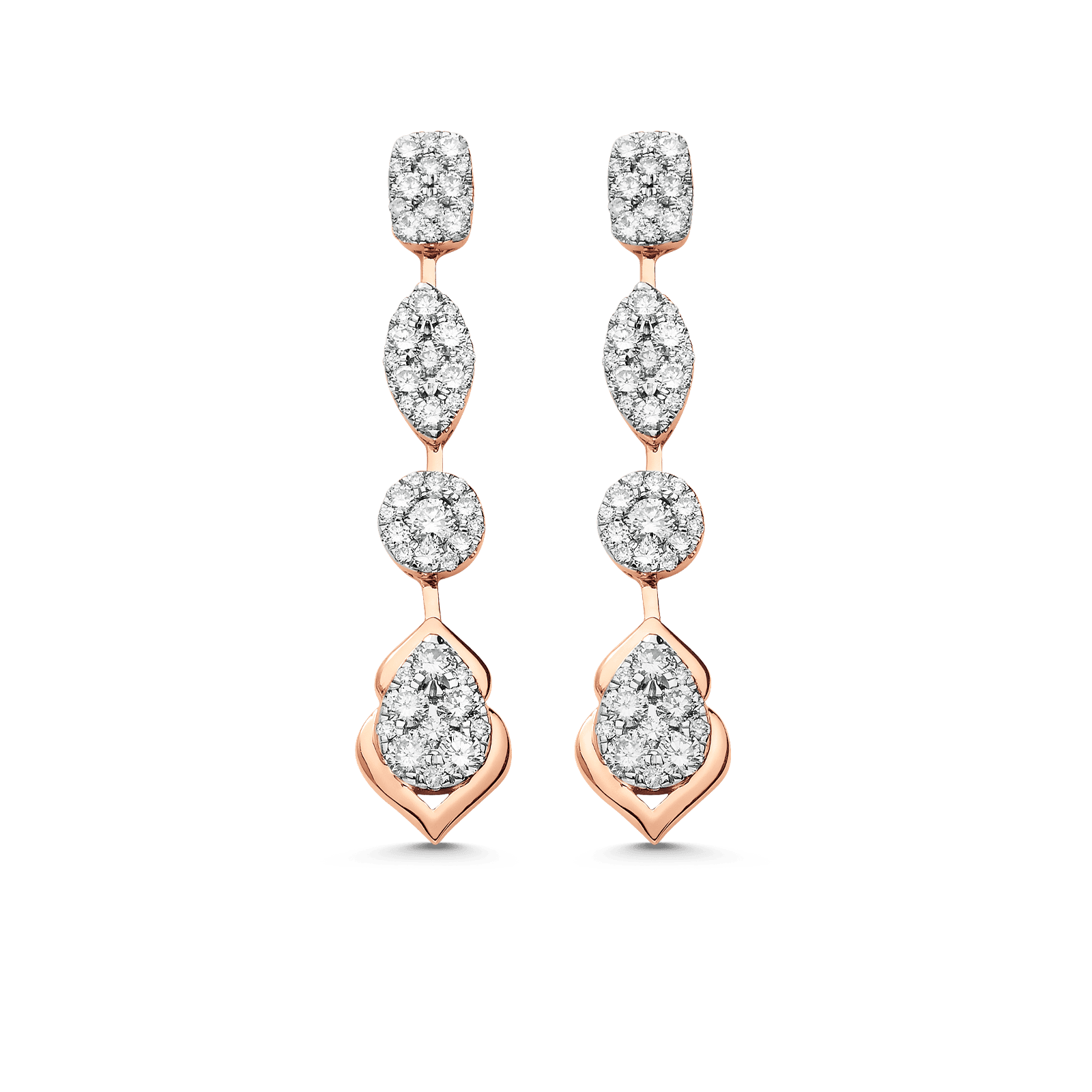 1.44 TCW Round Moissanite Diamond Drop Earrings - crownmoissanite