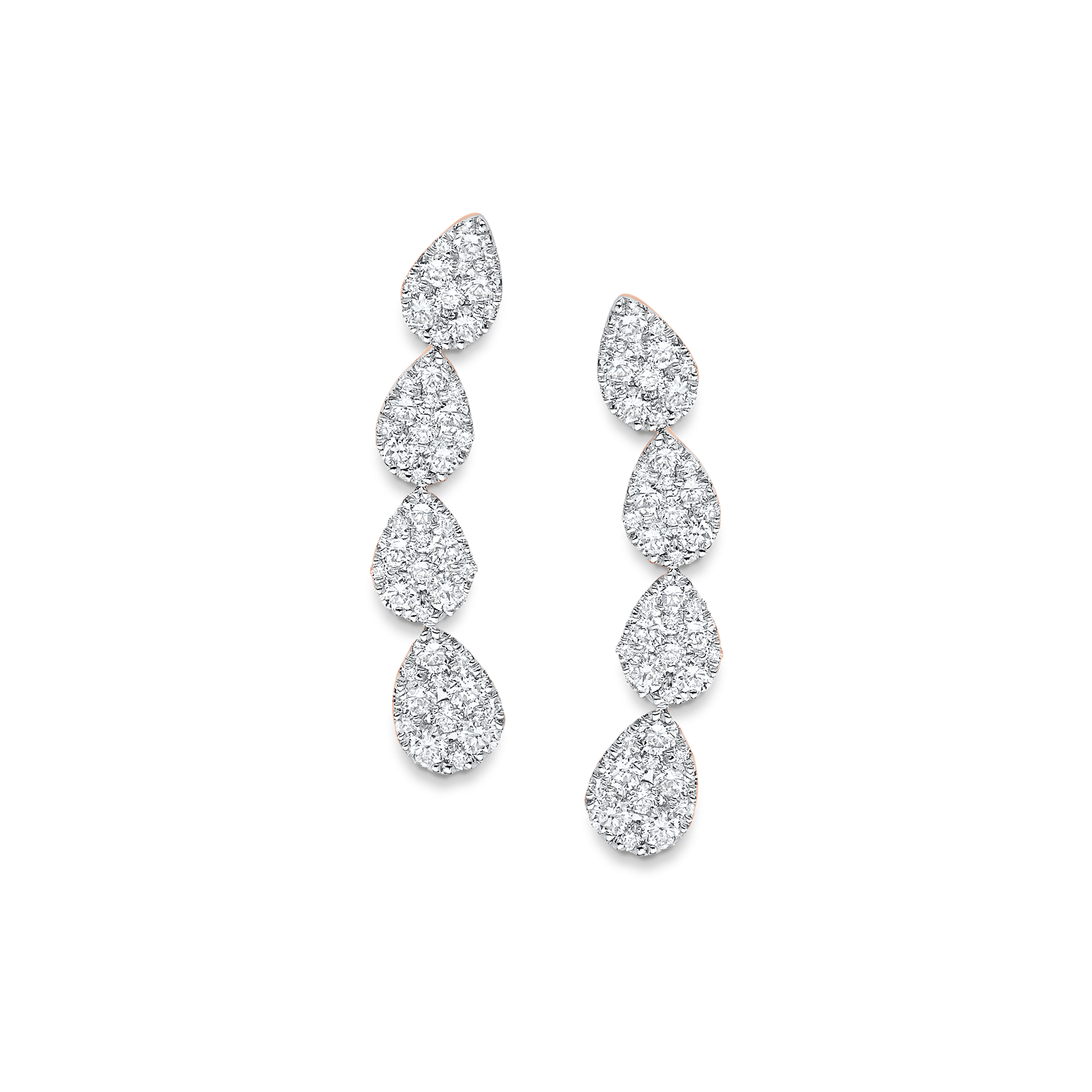 0.64 TCW Round Moissanite Diamond Ear Crawler Earrings - crownmoissanite