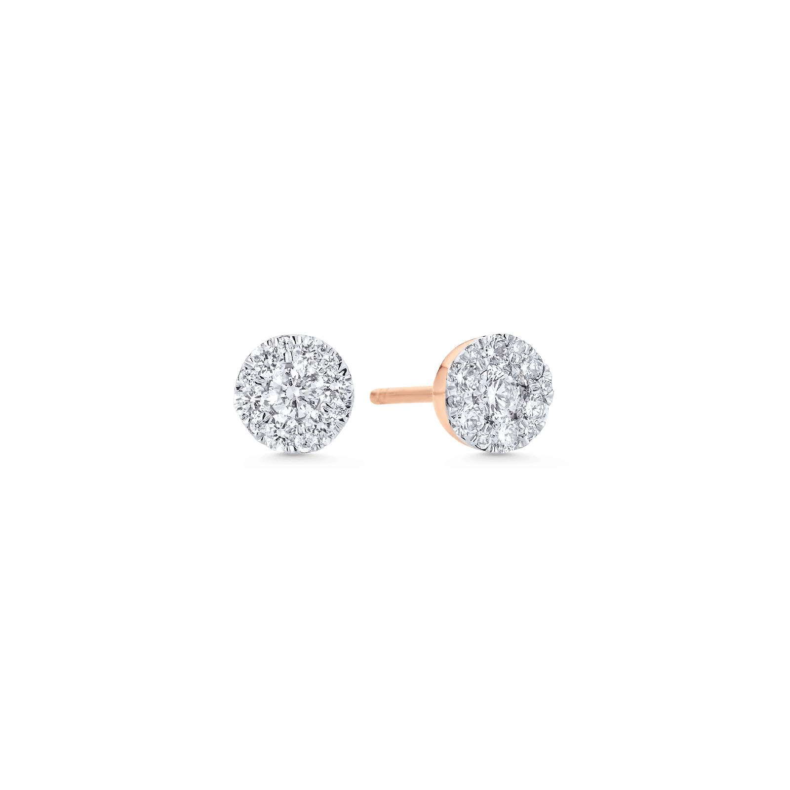 0.41 TCW Round Moissanite Diamond Stud Earrings - crownmoissanite