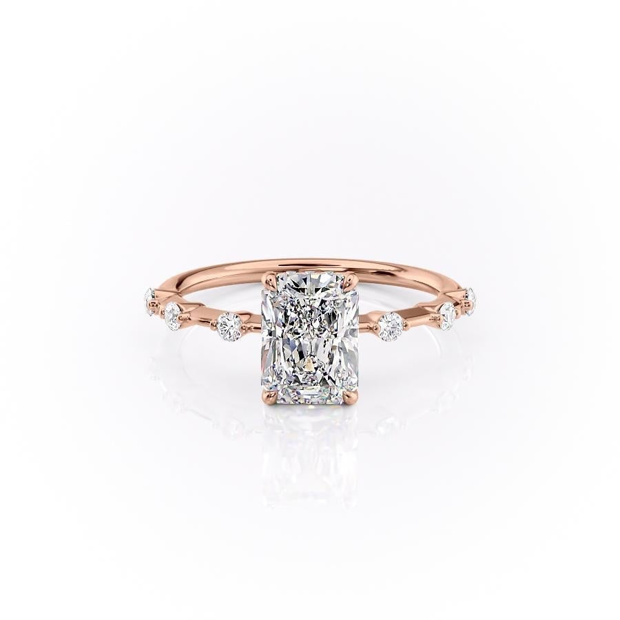 2.0 CT Radiant Solitaire Dainty Style Moissanite Engagement Ring - crownmoissanite