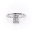 2.10 CT Radiant Solitaire Pave Setting Moissanite Engagement Ring - crownmoissanite