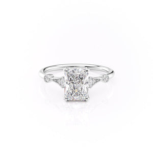 1.04 CT Radiant Shaped Moissanite Solitaire Engagement Ring - crownmoissanite