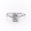 2.1 CT Radiant Cut 3 Stones Moissanite Engagement Ring - crownmoissanite