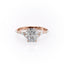 2.0 CT Radiant Shaped Moissanite Cluster Engagement Ring - crownmoissanite