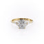 2.0 CT Radiant Shaped Moissanite Cluster Engagement Ring - crownmoissanite