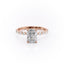 2.10 CT Radiant Solitaire Pave Setting Moissanite Engagement Ring - crownmoissanite