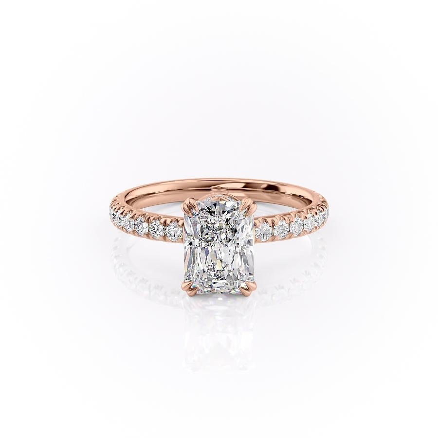2.0 CT Radiant Shaped Diamond Solitaire Engagement Ring - crownmoissanite