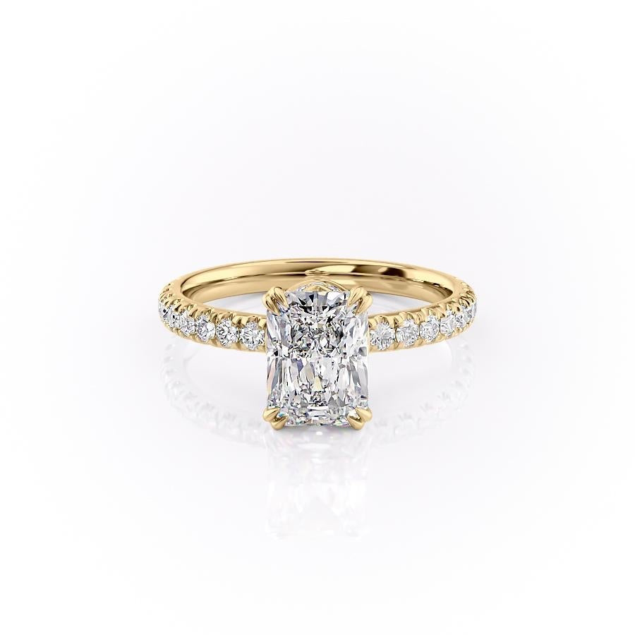 2.0 CT Radiant Shaped Diamond Solitaire Engagement Ring - crownmoissanite