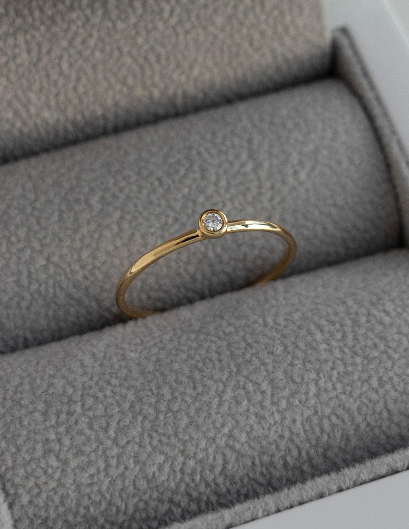 0.03 TCW Round Moissanite Minimalist Band