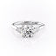 1.60 CT Round Shaped Moissanite Three Stones Engagement Ring - crownmoissanite