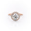 1.90 CT Round Shaped Moissanite Halo Engagement Ring - crownmoissanite